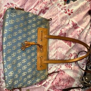 Dooney & Bourke Blue and Tan Women's Bag